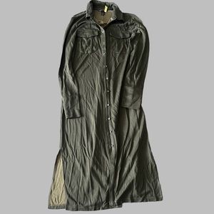 Banana Republic Green Olive Shirt Dress Maxi